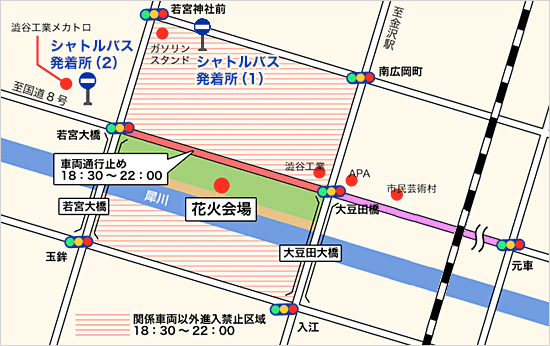 金沢大会 シャトルバス路線図